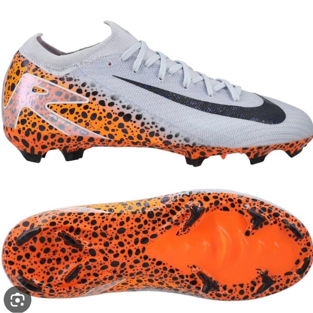 Nike Soccer Cleats in Gray and Orange